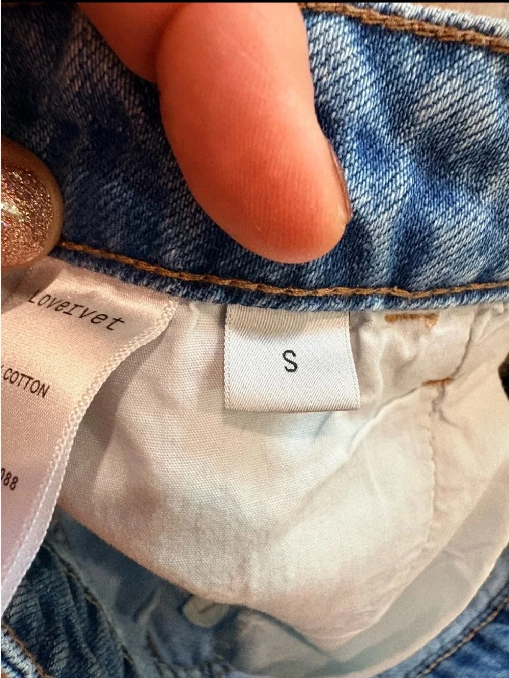 Light Blue Distressed Denim Jean Shorts